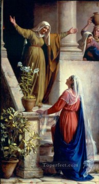  Elizabeth Painting - Mary and Elizabeth Carl Heinrich Bloch